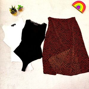 Midi skirt and bodysuit bundle